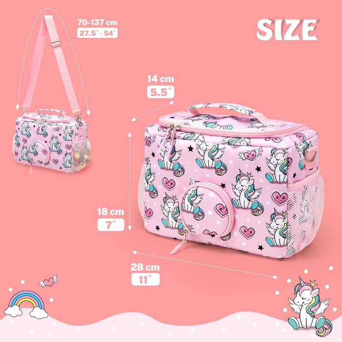 Уникална чанта за Toniebox тонколона и фигури – розова с еднорози