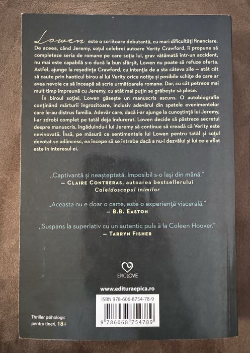 Cartea Verity-de Collen Hoover