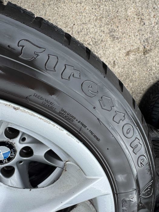 Set Jante BMW R16 5x120 cu Anvelope Firestone 205/55 R16 Iarna M+S