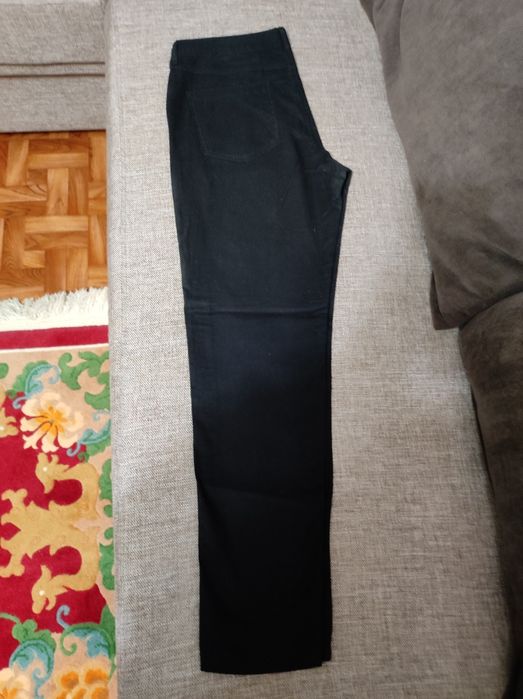 Брюки Манго, женские, стрейчевые, тонкие, чёрного цвета. Размер 48.