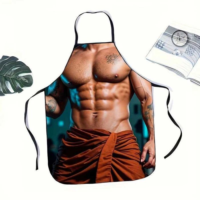 Нова забавна готварска престилка Sexy Man