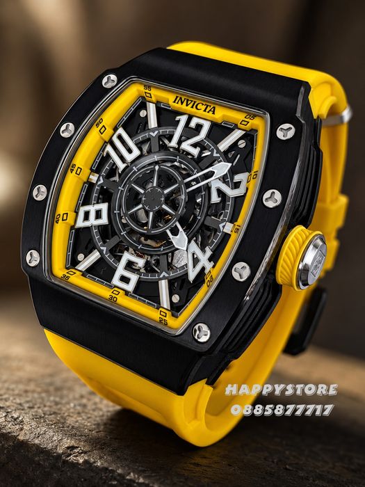 INVICTA Vortex Yellow automatic 43 mm, Инвикта нов мъжки часовник
