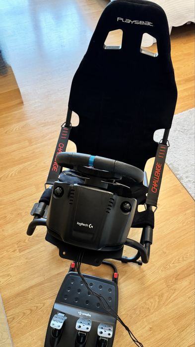 Volan + Scaun Logitech Driving Force G29 pentru Playstation 5 si PS4 + PC Scaun gaming Playseat Pliabil