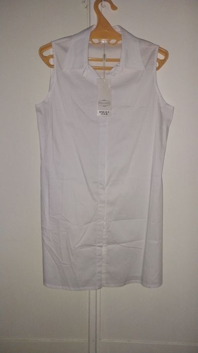 Женская одежда двойка ажурный кардиган чёрного цвета и туника белый ха