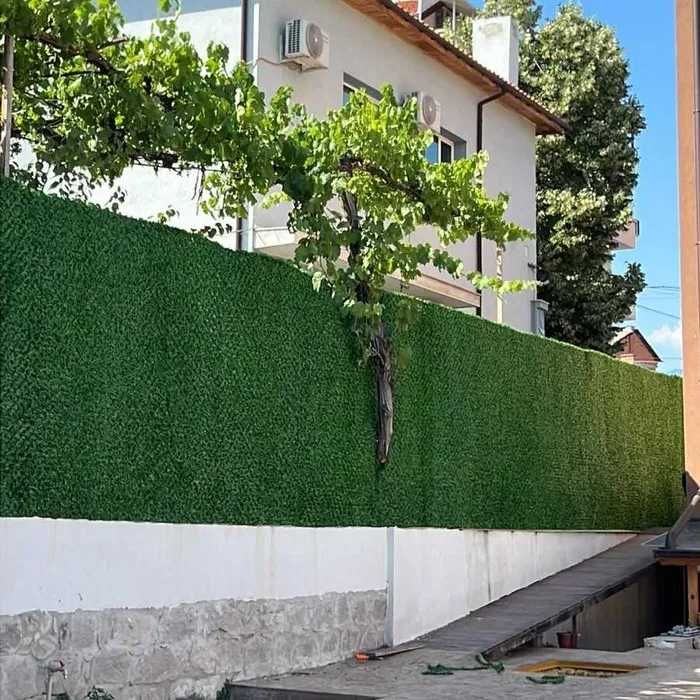 Ограда жив плет с 95% плътност - имитация на жив плет с UV защита.