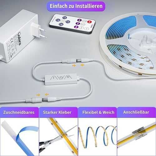 OULARA COB LED лента 10 м 24V 2700K с дистанционно