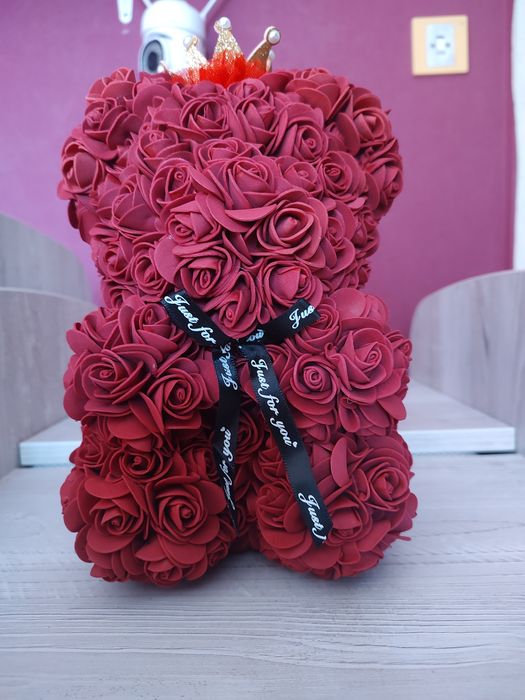 Мече от рози флам 25см