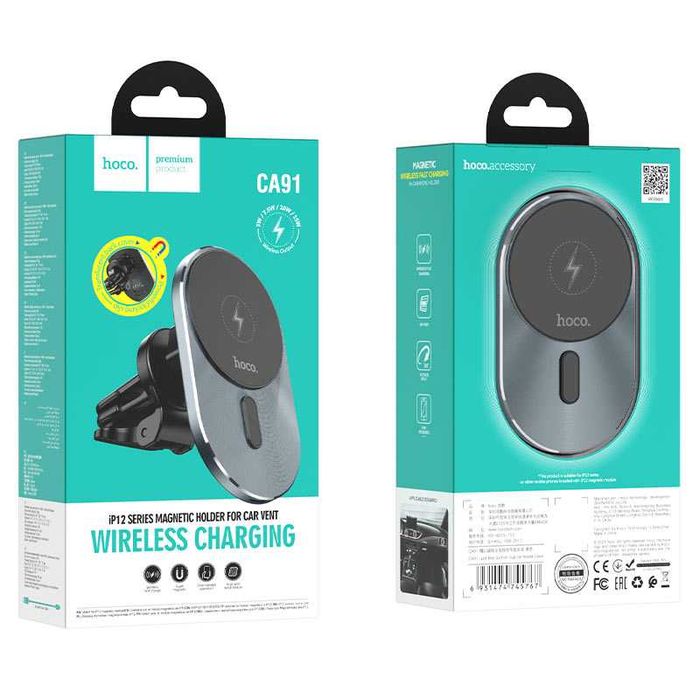 Hoco CA91 Магнитный Авто Держатель MagSafe 15W For iPhone 14 & 15