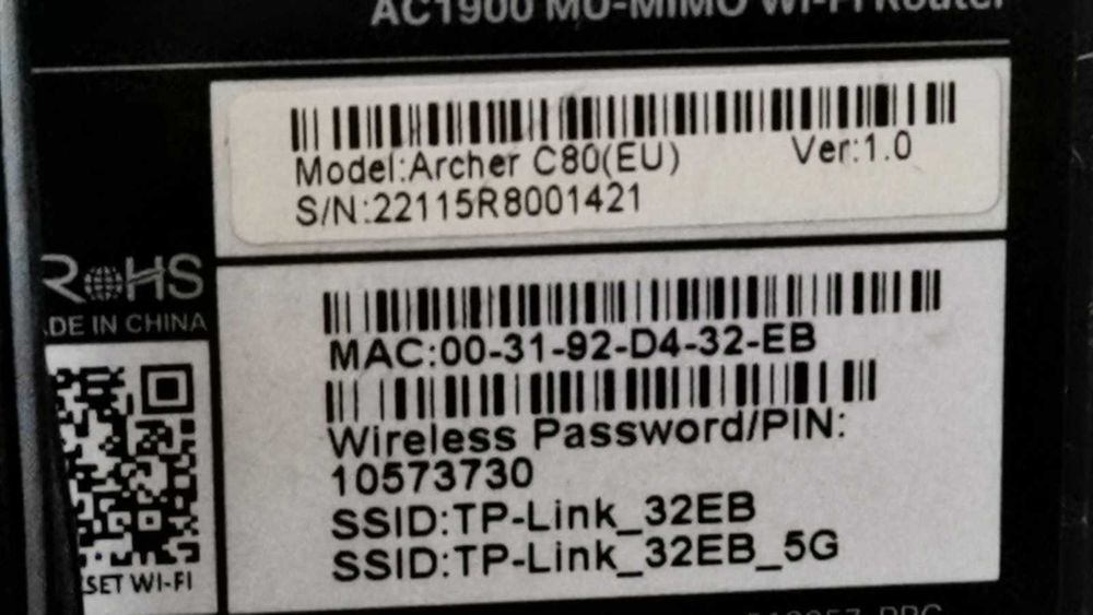 TP-Link AC1200 Gigabit WiFi Router Archer C80 Dual Band OneMesh AP mod