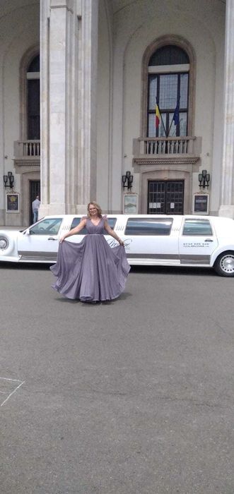 Roochie de ocazie lunga gri-lila, 40-42 / L