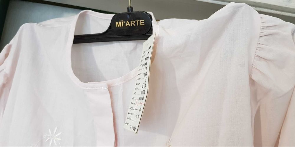 Нова дамска блуза с дантели с бродерия