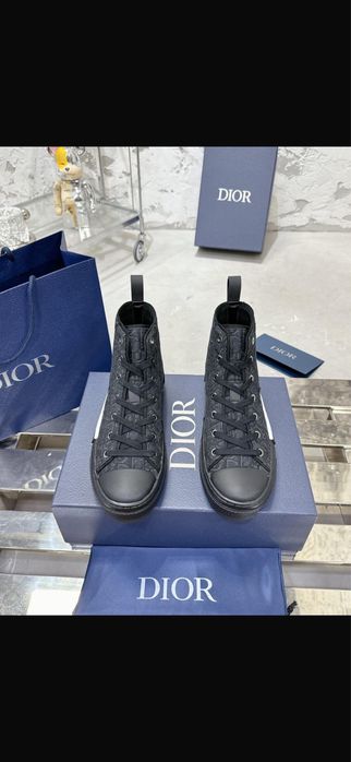 Dior – черни високи кецове