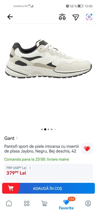 Pantofi sport GANT  de piele întoarsă