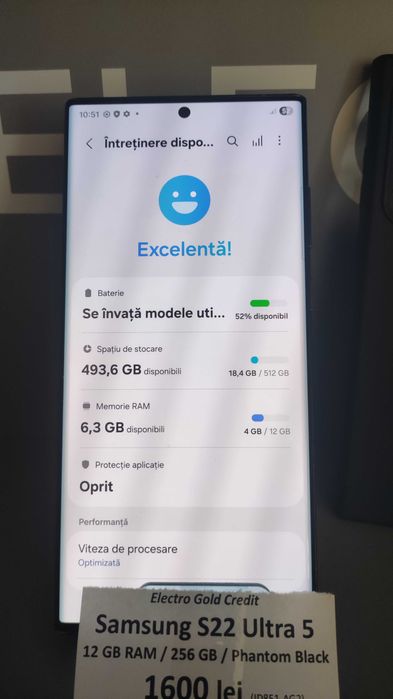 Samsung S22 Ultra 5G 12GB RAM/256GB/Phantom Black ID851-AG2