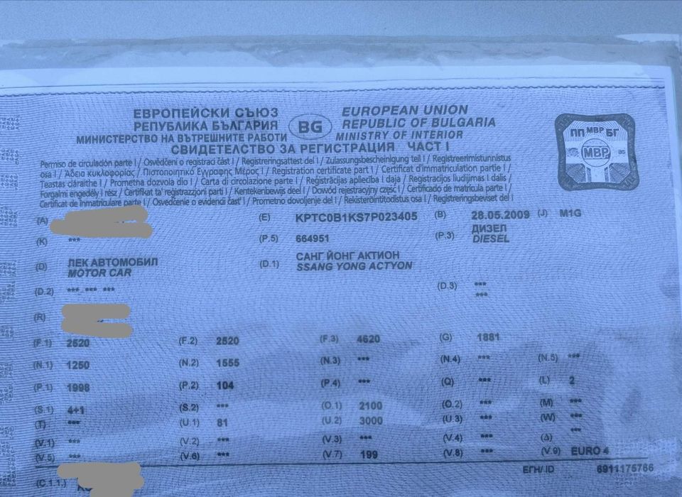 SsangYong Actyon цял за части