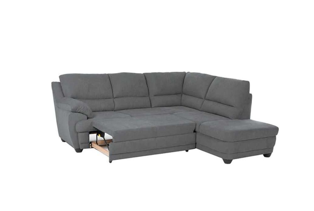 Coltar extensibil NEBOLO , dreapta, stofa gri inchis  245x225x97,