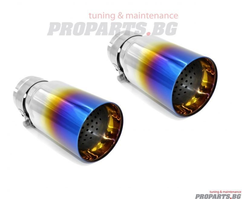 Хромирани обгорени кръгли накрайници