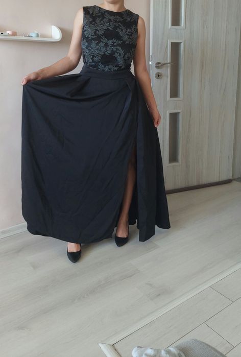 Тъмно синя официална рокля