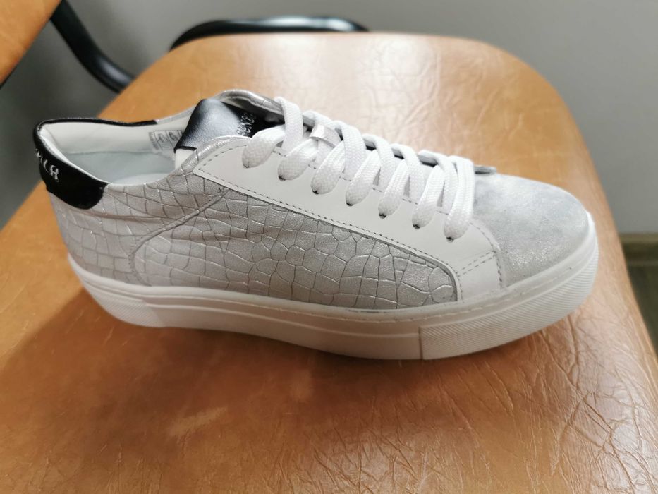 Италиански дамски кец-inмаратонка естествена кожа CAFENOIR