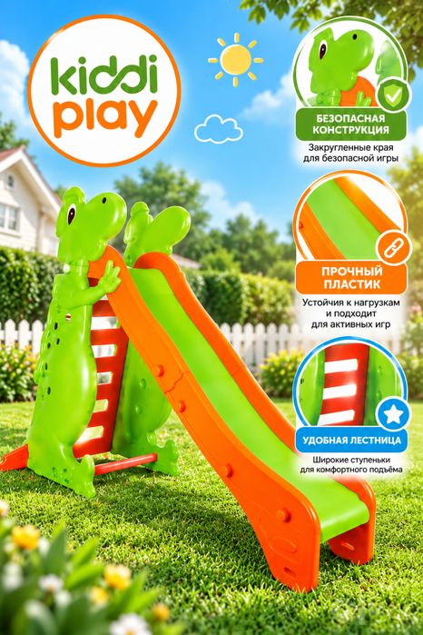 Большая детская горка Kiddi Play — новая, в наличии 2 шт