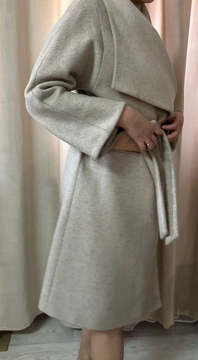 Пальто манго кэмел