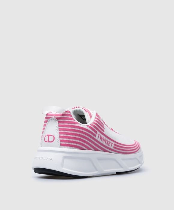 Кецове/маратонки Twinset размер 38,40,бяло с розово, нови с кутия!