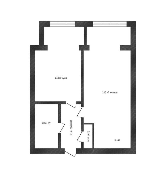 1 к.кв. по пр.Молдагуловой