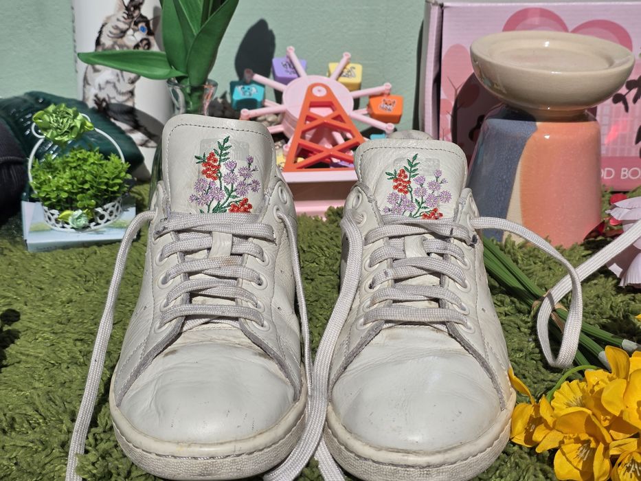 Adidas бели кецове от кожа N39