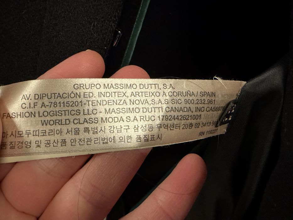 Късо дамско яке Massimo Dutti – вълна, черно, EU 38