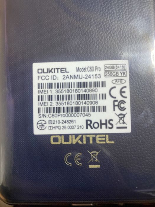 Oukitel model C60 pro