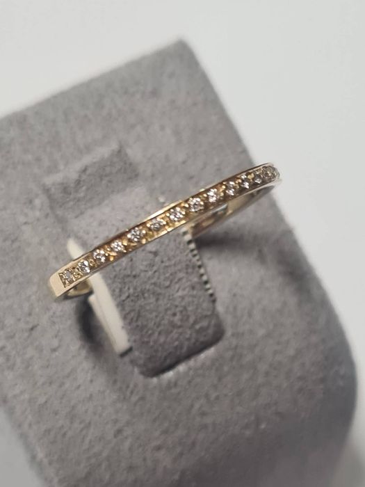 Inel din aur galben 14k, cu diamante naturale, IAU816