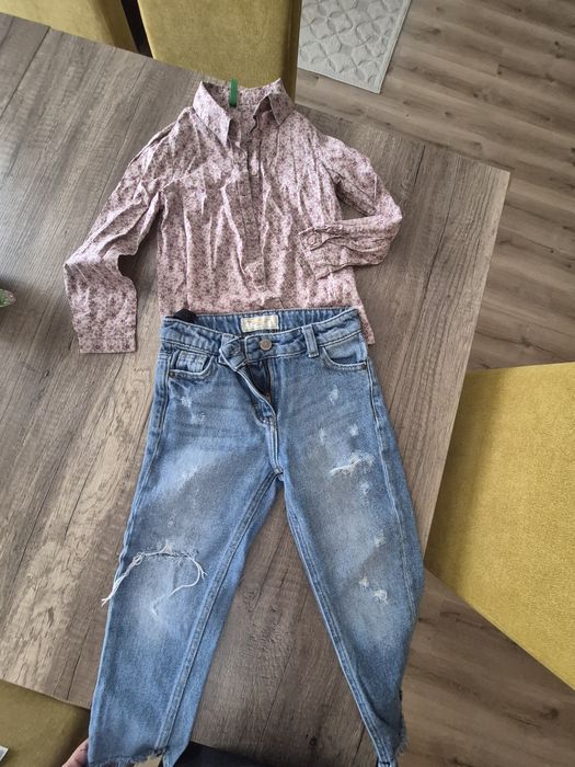 Детски лот от дънки и ризка