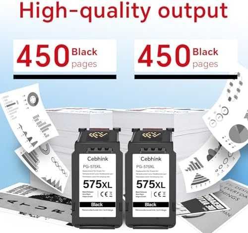 Нови Canon PG-575XL съвместими черни касети 2 броя за TS3550i TS3750i TR4755i принтер тонер мастило