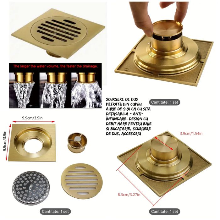 Sifon pardoseala scurgere baie dus