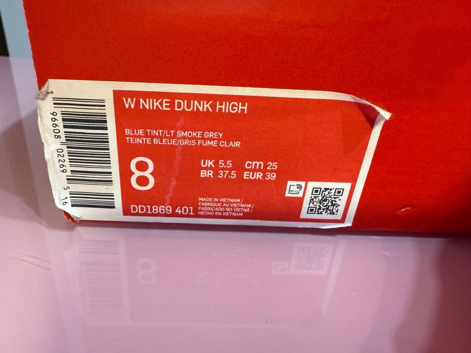 Vand Nike Dunk High ,,Blue tint” Smoke grey