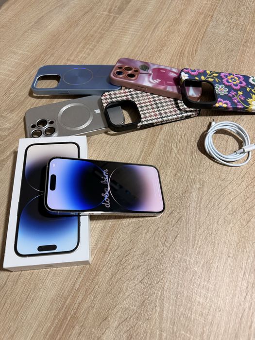 iPhone 14 Pro 128GB Silver - Stare impecabilă + Accesorii incluse!