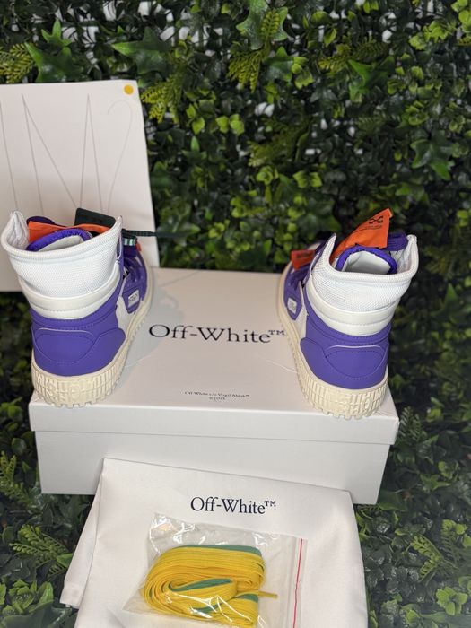 Adidasi OFF-WHITE Out Of Office Sneakers high Tops court 3.0 purpel
