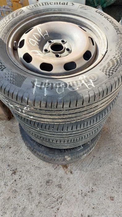 Set 4 Cauciucuri vara + jante orig. VW Golf 4, Continental 195/65/R15