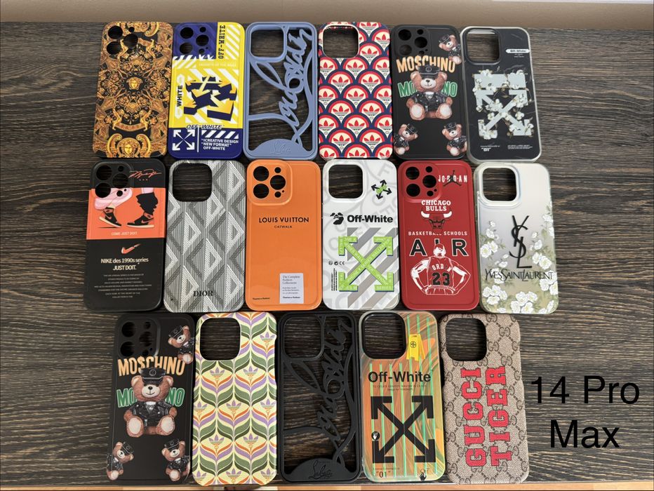 Husa Gucci, Moschino, Louboutin, OffWhite iPhone 14 Pro Max / 14 Pro / 15 Pro / 15 Pro Max / 13 Pro / 13 Pro Max