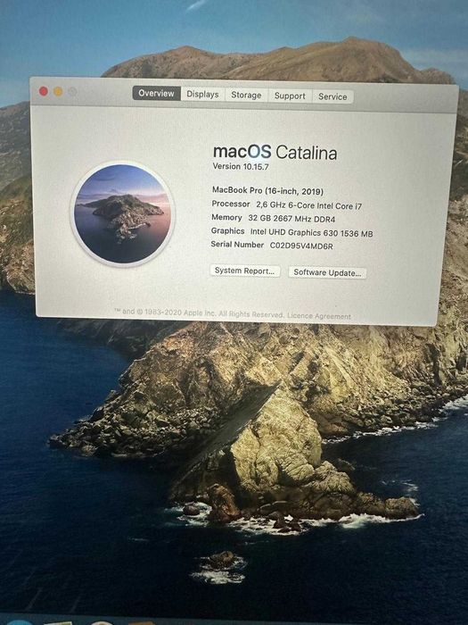 Laptop Apple MacBook Pro A2141 EMC 3347 16" i7 32Gb 512gb SSD Touchbar