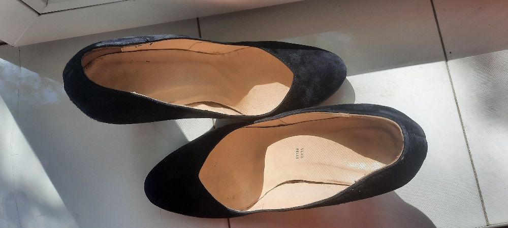 Pantofi cu tocuri, bleumarin, marimea 39