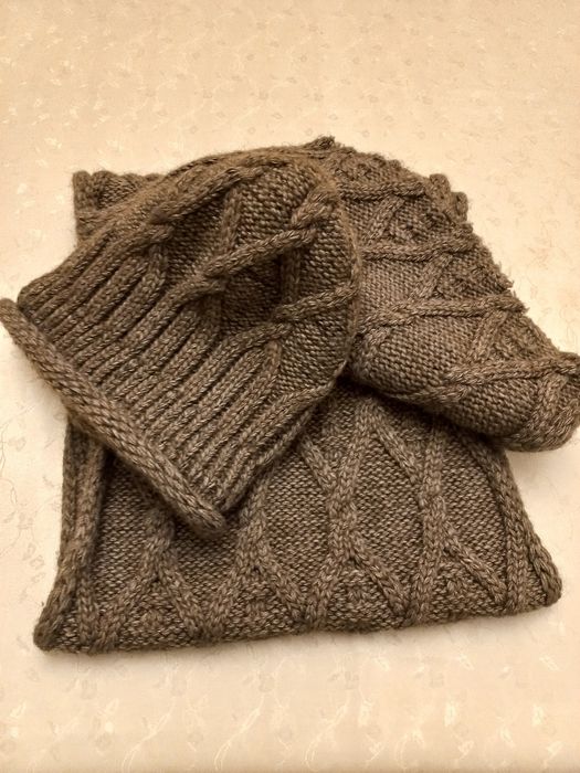 Зимняя Шапка с шарфом