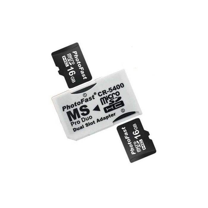 Adaptor dual 2x card memorie micro SD la Memory Stick Pro Duo pt PSP