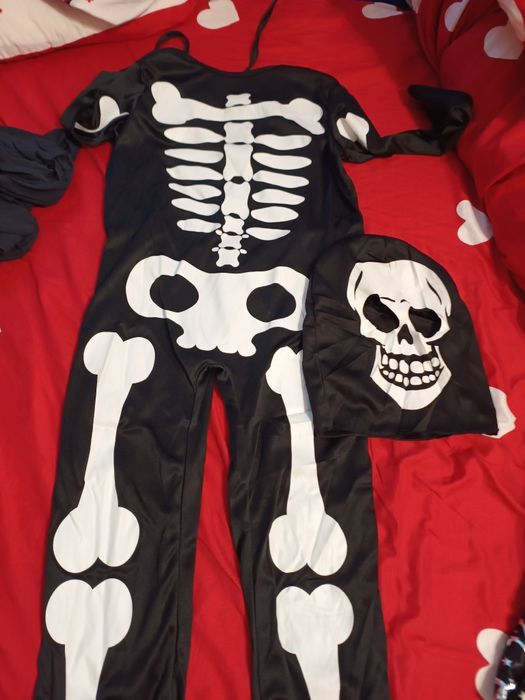 Costum schelete Halloween mărimea 134-140