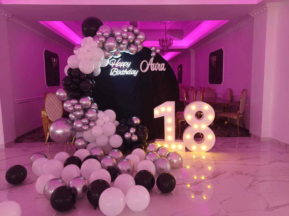 Aranjamente baloane majorat Arcada 18 ani Decor aniversare/zi nastere
