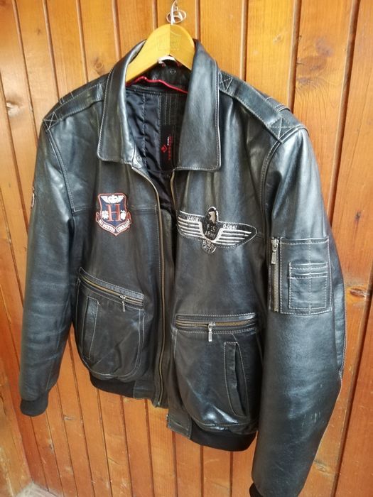 Geaca piele bărbati Aviator Carl Verssen L