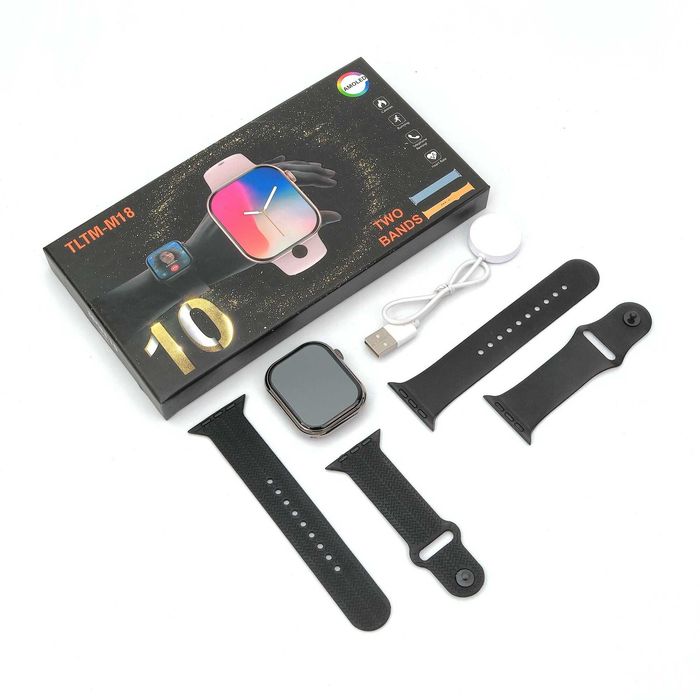 Smart Watch M18 Series 10 | AMOLED Ekran | 2 ta Kamar | Simsiz Quvvat