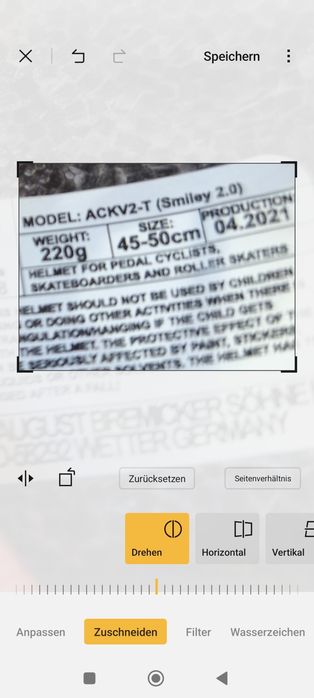 Детска каска Abus 45-50cm с ягодки