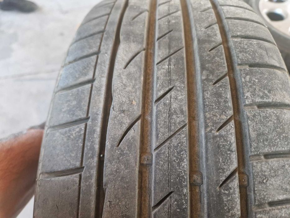 Set 4 jante aliaj originale Audi A4 16" + 4 anvelope Laufenn 205/55 R16