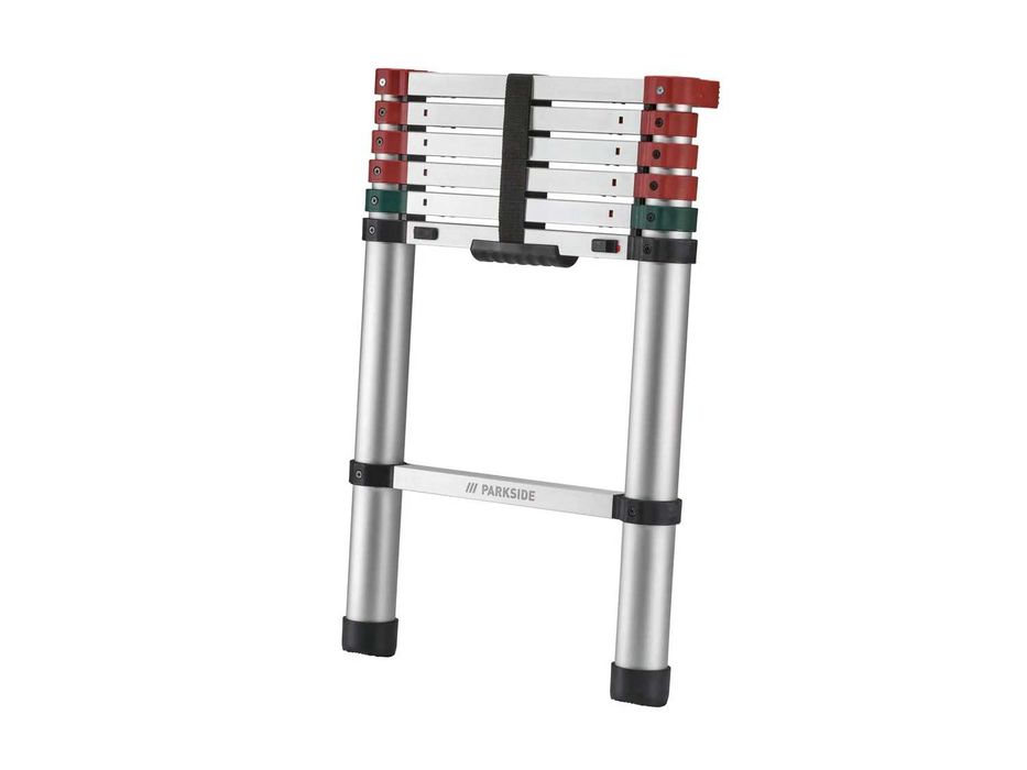 Scară telescopică  aluminiu, 7 trepte, extensibilă, rezistenta 150 kg